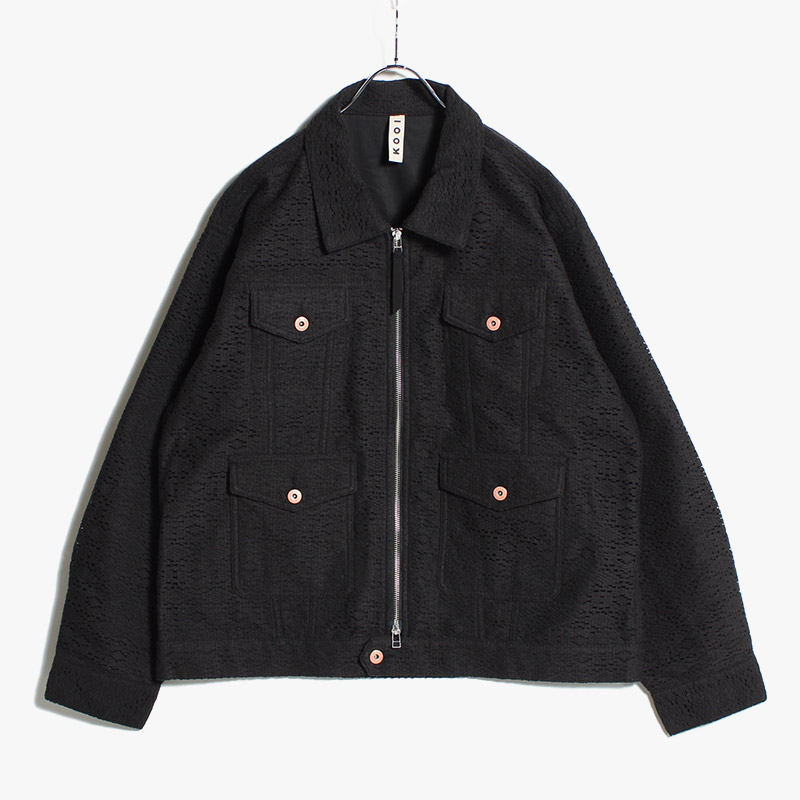 LAYER LACE TRACKER JACKET -3.COLOR-(BLACK)