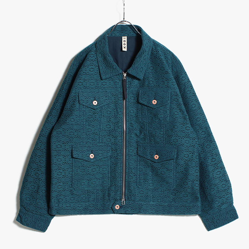 LAYER LACE TRACKER JACKET -3.COLOR-(BLUE)
