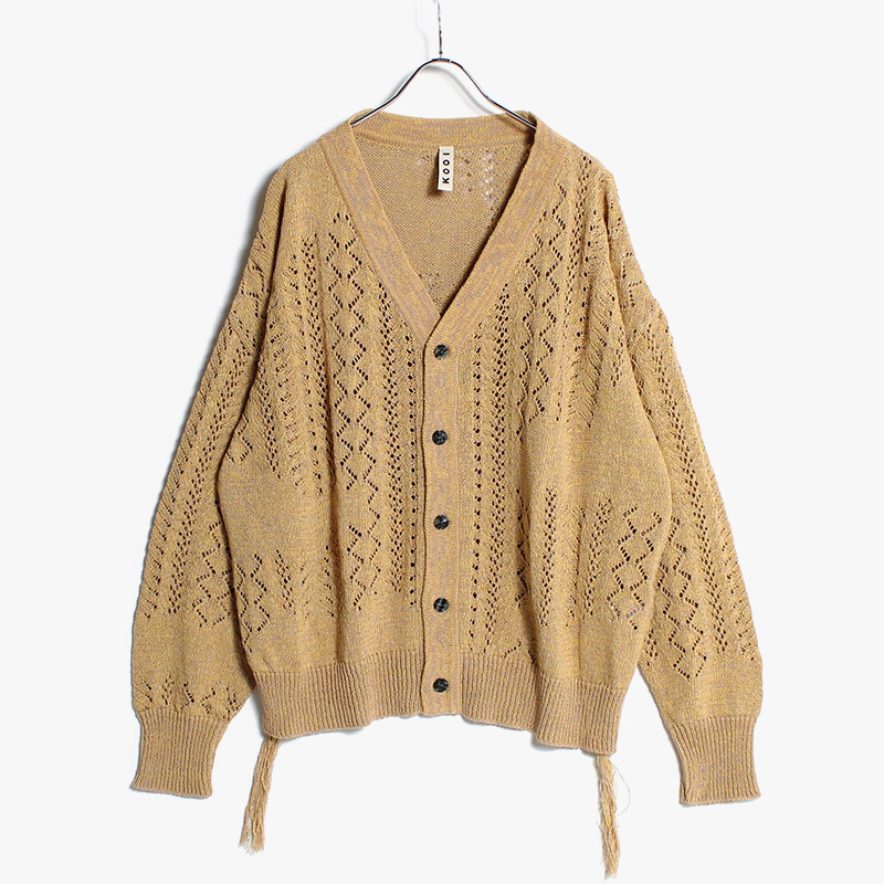 MOTTLED KNITTING CARDIGAN -3.COLOR-(YELLOW)
