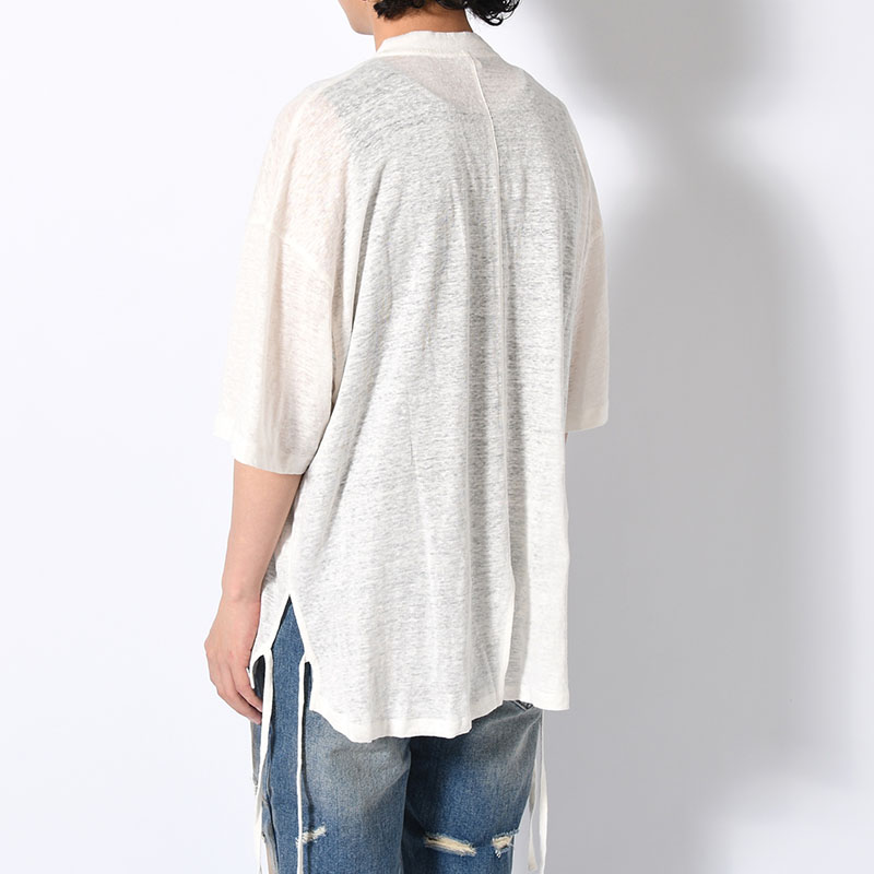 CORD HENRY NECK TEE -2.COLOR-