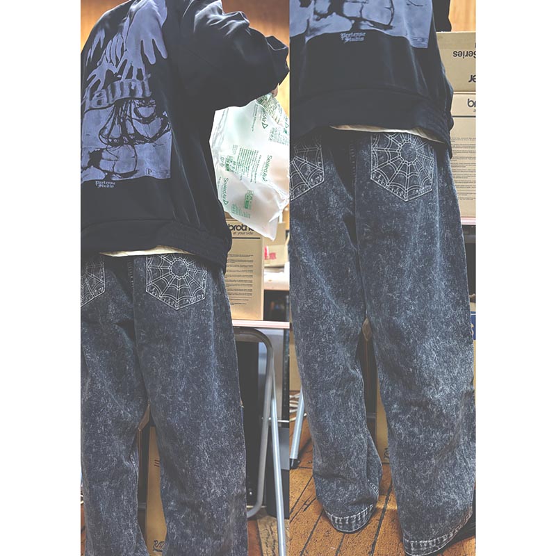 Spiderweb Denim Pants -2.COLOR-