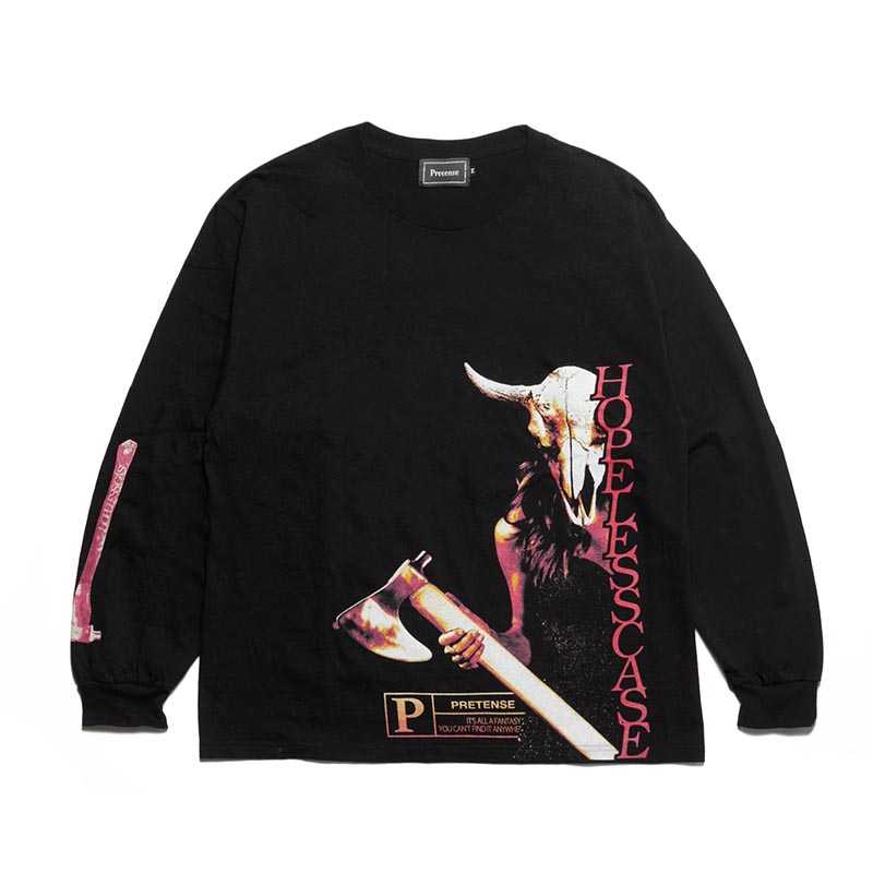 HOPELESS CASE LS TEE -BLACK-