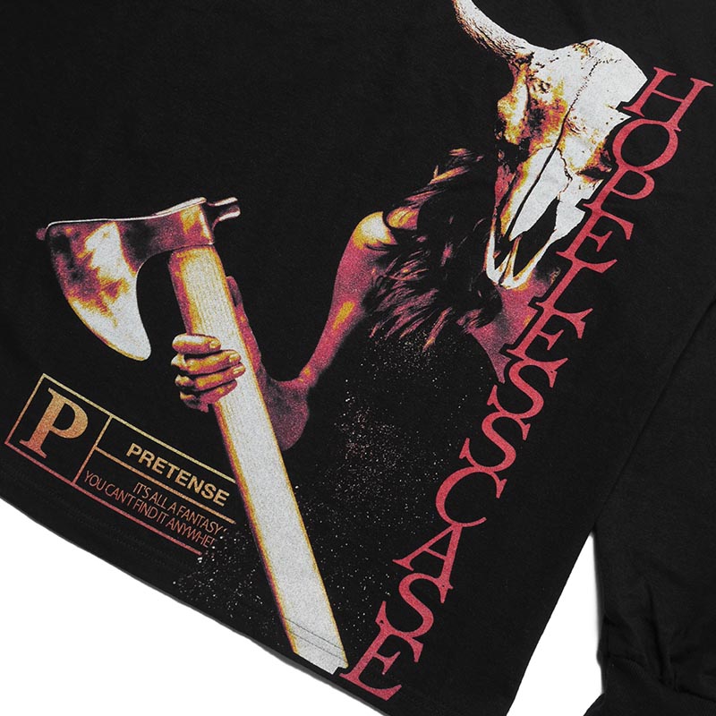 HOPELESS CASE LS TEE -BLACK-