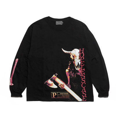 HOPELESS CASE LS TEE -BLACK-