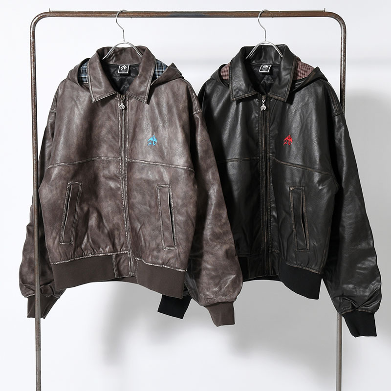 PU LEATHER JACKET -2.COLOR-