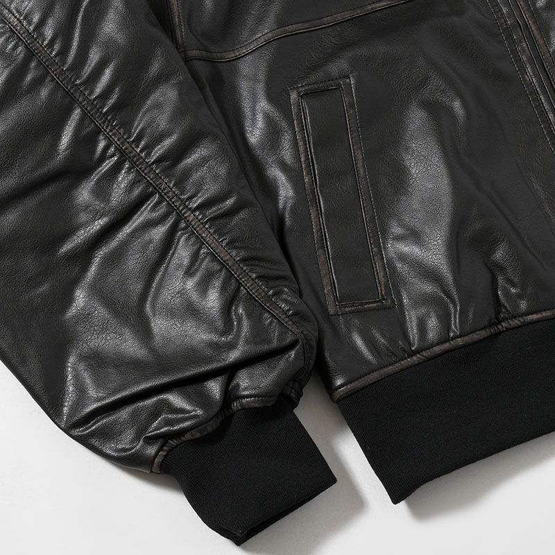 PU LEATHER JACKET -2.COLOR-