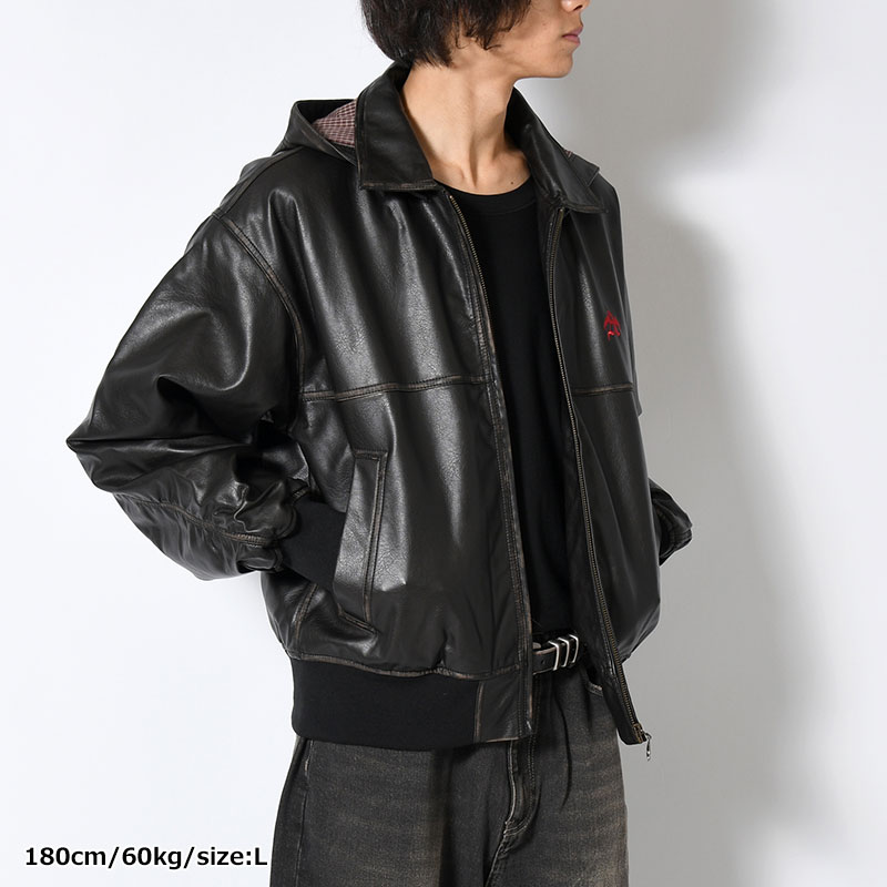 PU LEATHER JACKET -2.COLOR-