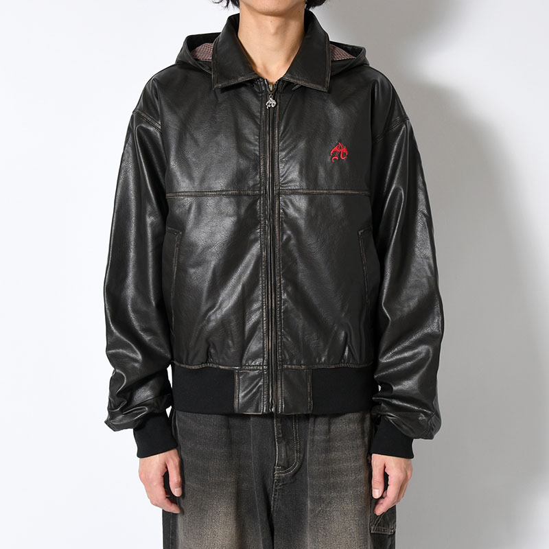 PU LEATHER JACKET -2.COLOR-