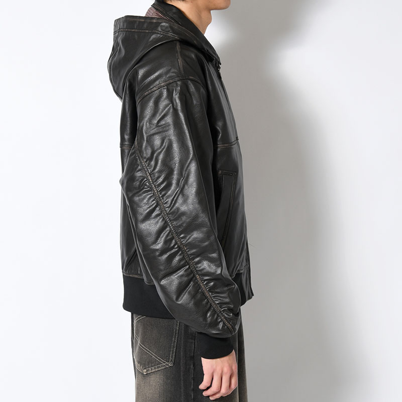 PU LEATHER JACKET -2.COLOR-