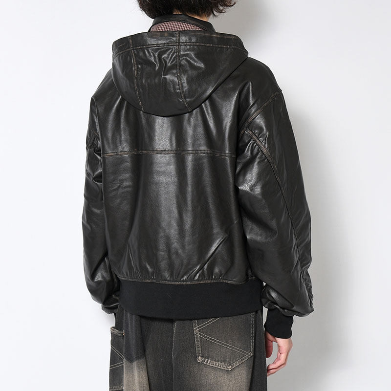 PU LEATHER JACKET -2.COLOR-
