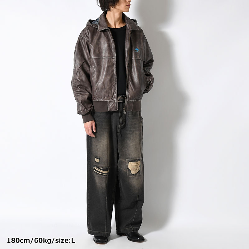 PU LEATHER JACKET -2.COLOR-