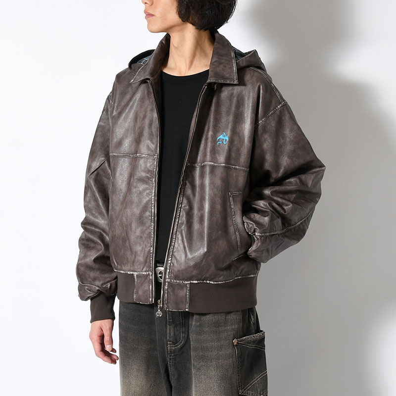 PU LEATHER JACKET -2.COLOR-