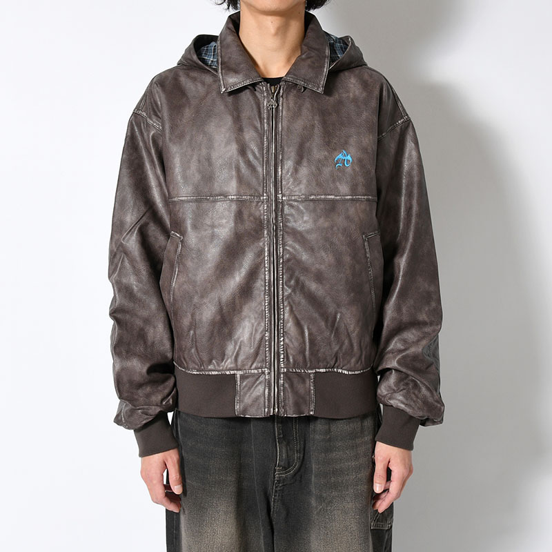 PU LEATHER JACKET -2.COLOR-