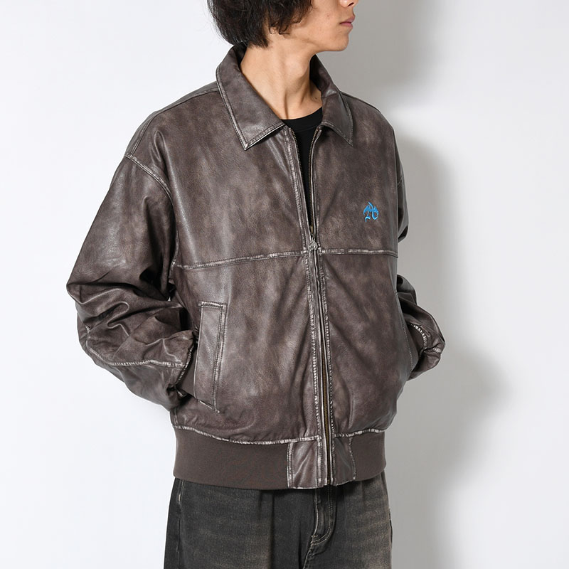 PU LEATHER JACKET -2.COLOR-