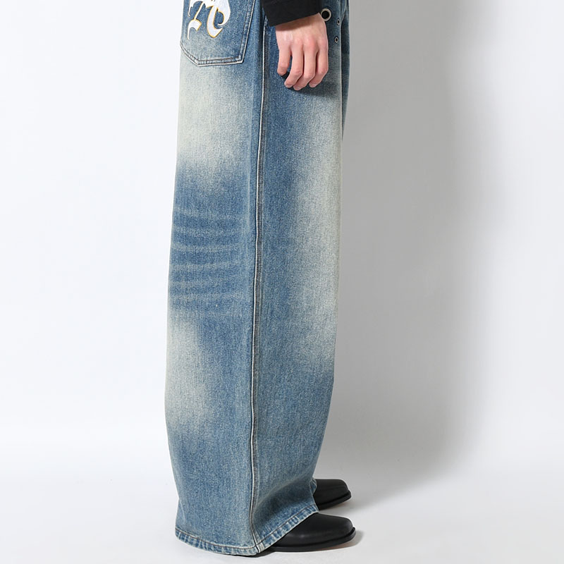 EYELET BAGGY DENIM -2.COLOR-