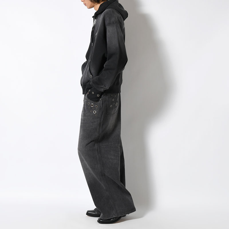 EYELET BAGGY DENIM -2.COLOR-