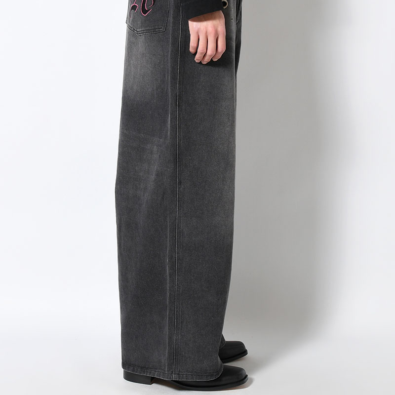 EYELET BAGGY DENIM -2.COLOR-