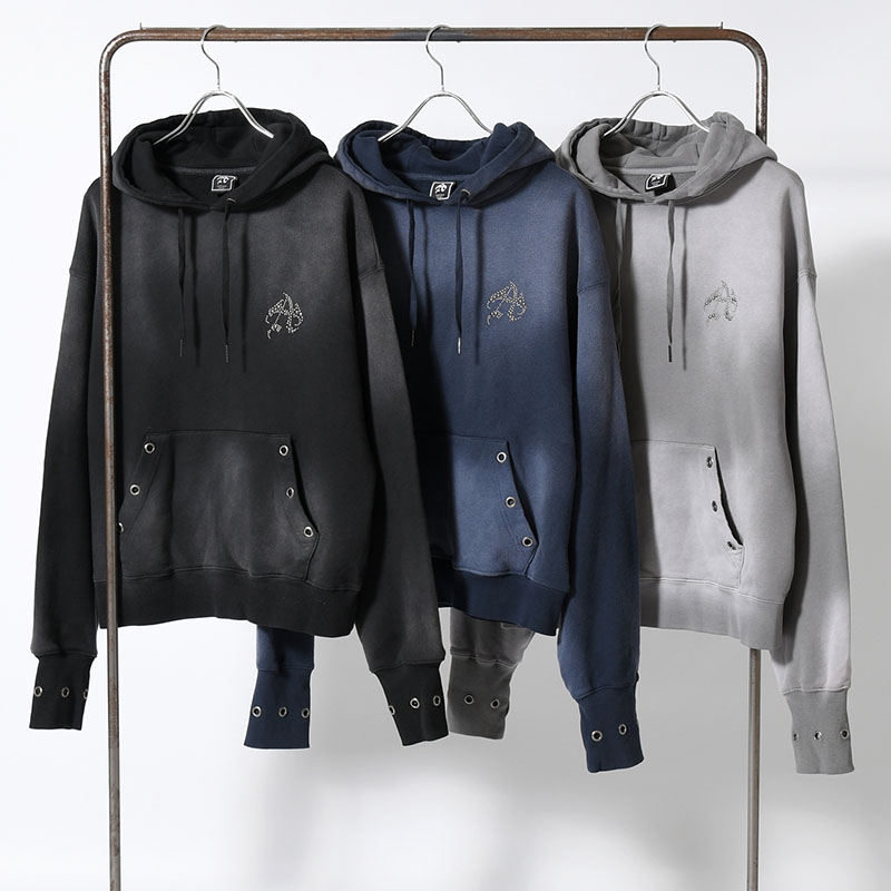PIGMENT STUDS HOODIE -3.COLOR-