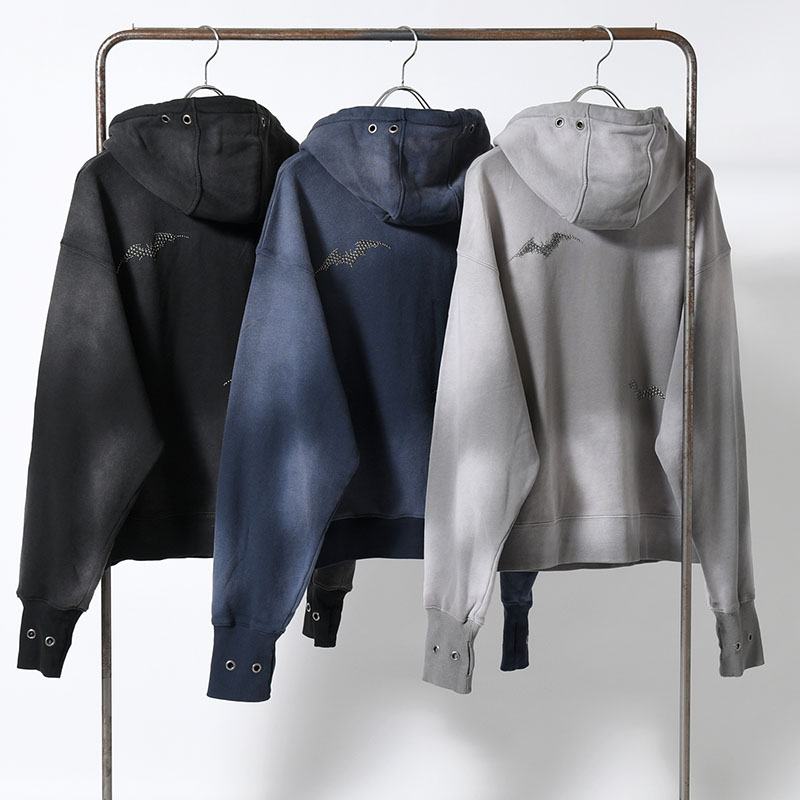 PIGMENT STUDS HOODIE -3.COLOR-