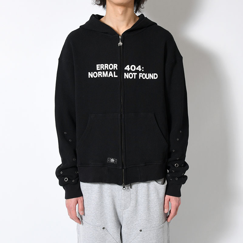 EYELET THERMAL ZIP HOODIE -2.COLOR-