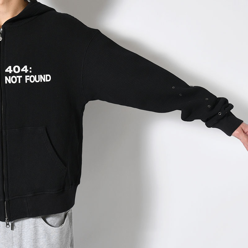 EYELET THERMAL ZIP HOODIE -2.COLOR-