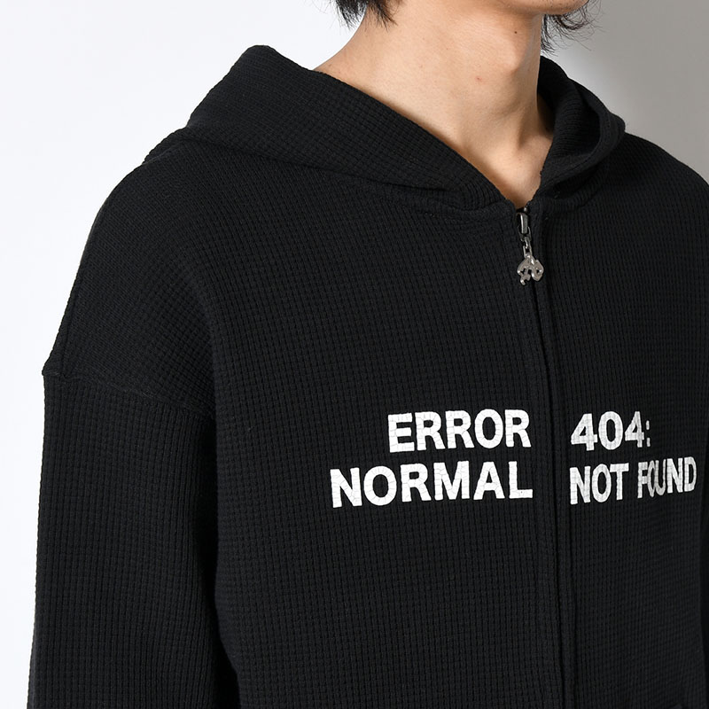 EYELET THERMAL ZIP HOODIE -2.COLOR-