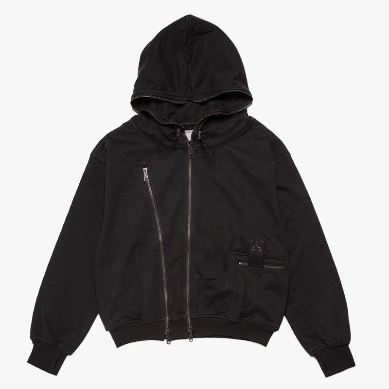 DOUBLE ZIP LINE HOODIE -3.COLOR-