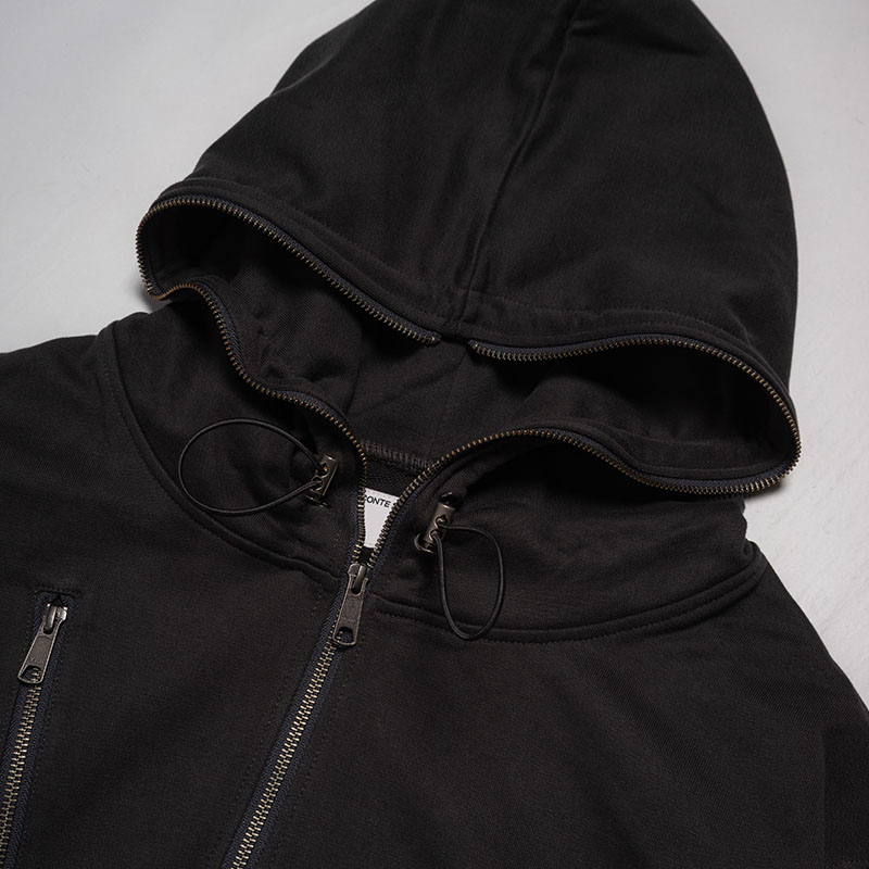 DOUBLE ZIP LINE HOODIE -3.COLOR-