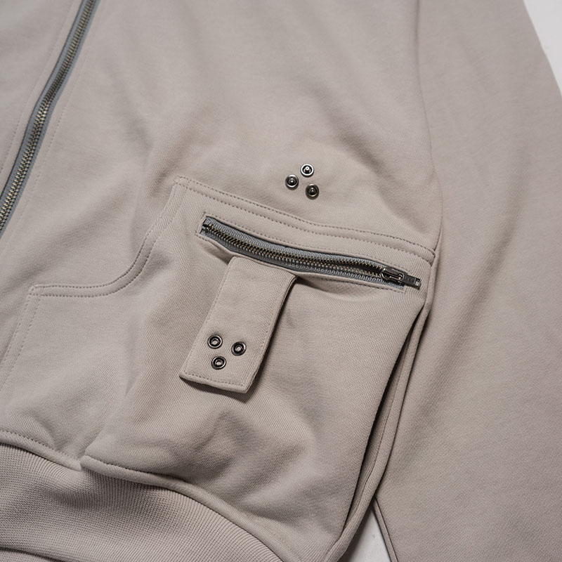 DOUBLE ZIP LINE HOODIE -3.COLOR-
