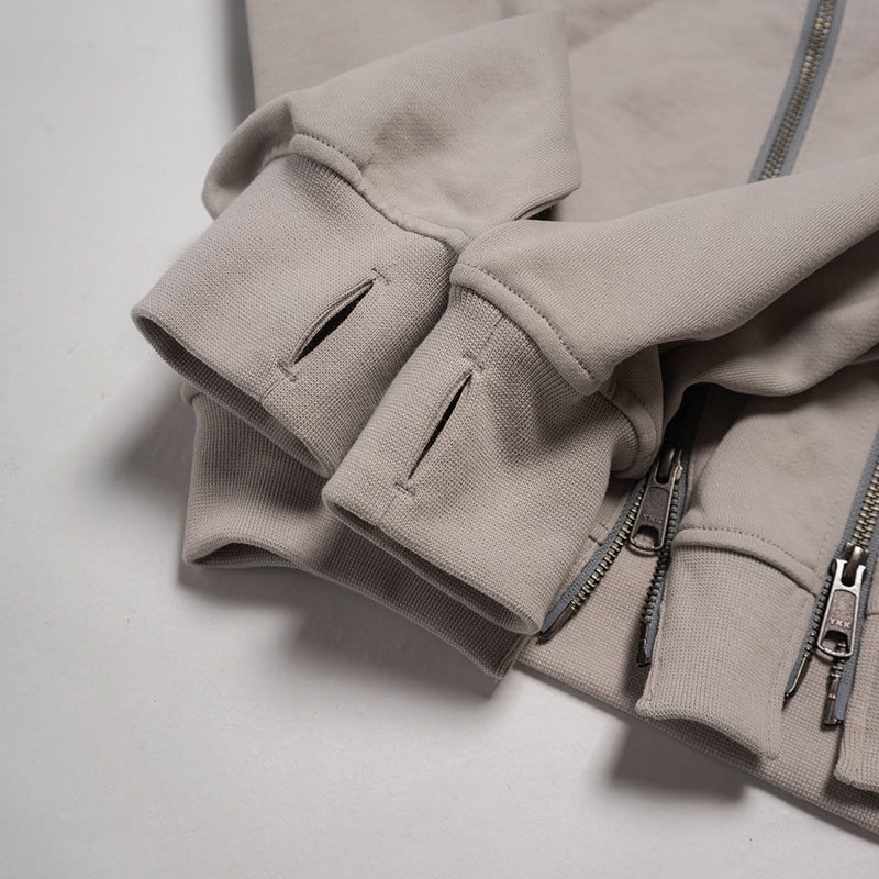 DOUBLE ZIP LINE HOODIE -3.COLOR-