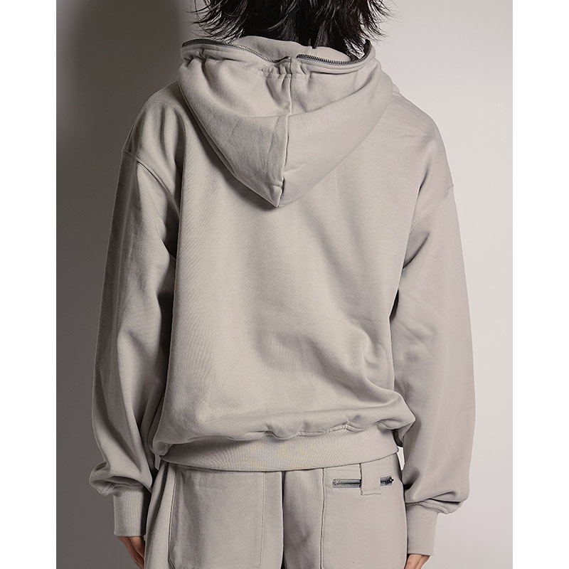 DOUBLE ZIP LINE HOODIE -3.COLOR-