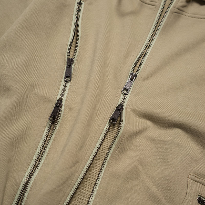 DOUBLE ZIP LINE HOODIE -3.COLOR-