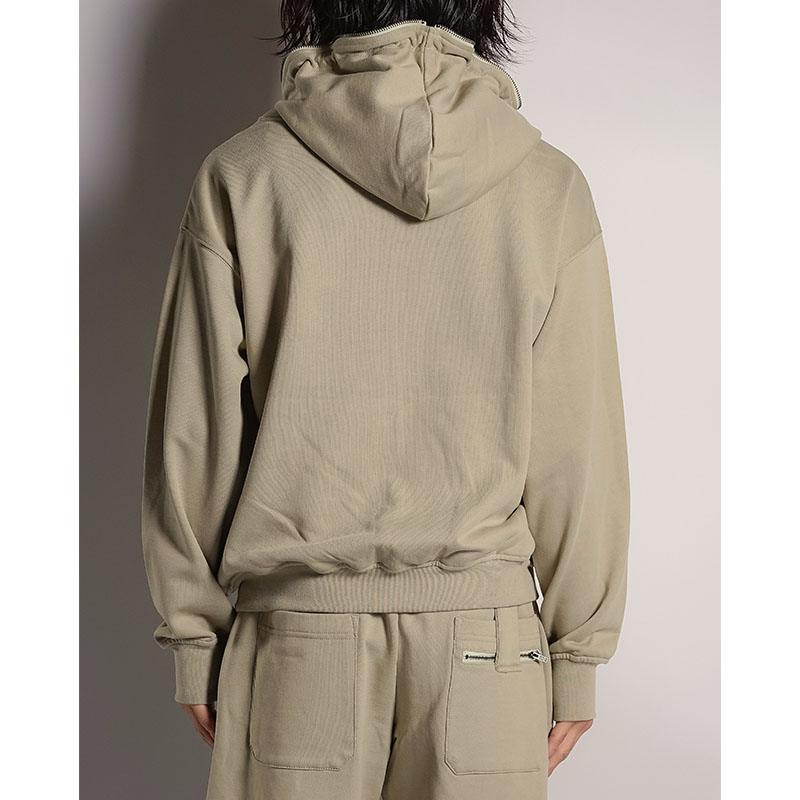 DOUBLE ZIP LINE HOODIE -3.COLOR-