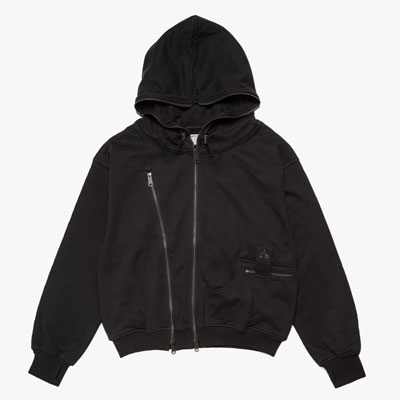 DOUBLE ZIP LINE HOODIE -3.COLOR-