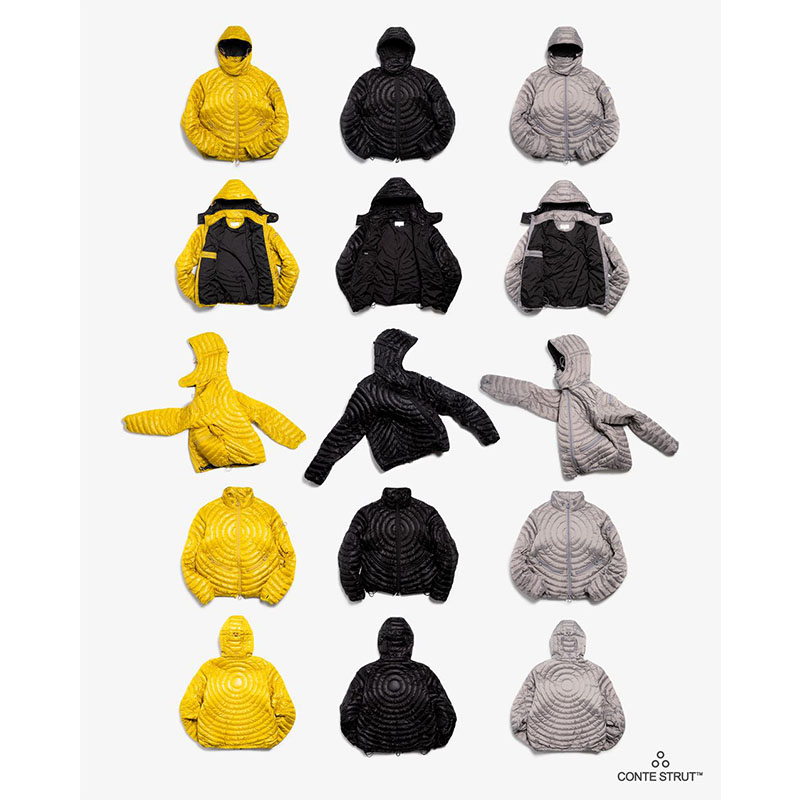 Circle quilted down jacket -3.COLOR-