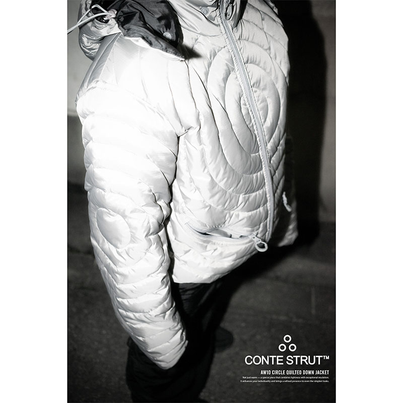 Circle quilted down jacket -3.COLOR-