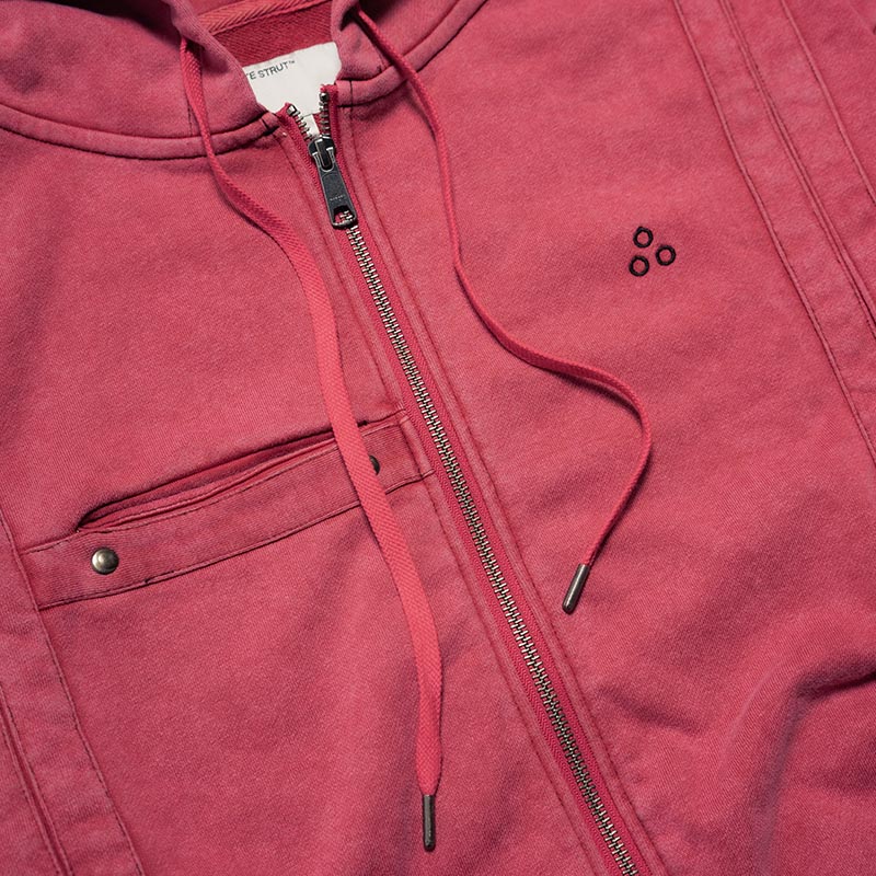 FADED SWITCHING ZIP HOODIE -3.COLOR-