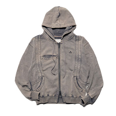 FADED SWITCHING ZIP HOODIE -3.COLOR-