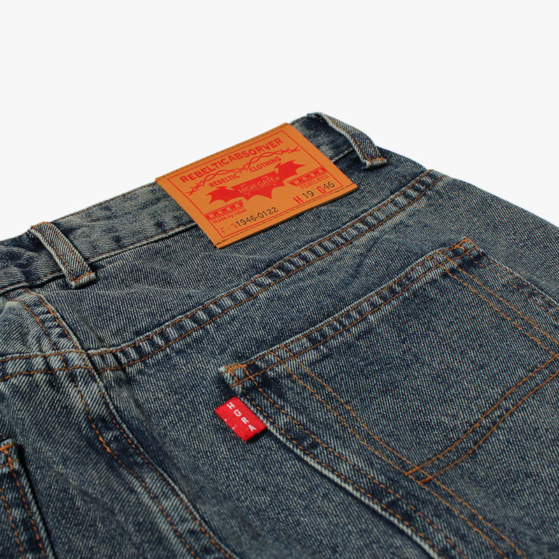 KNIT LINE DENIM PANTS -2.COLOR-