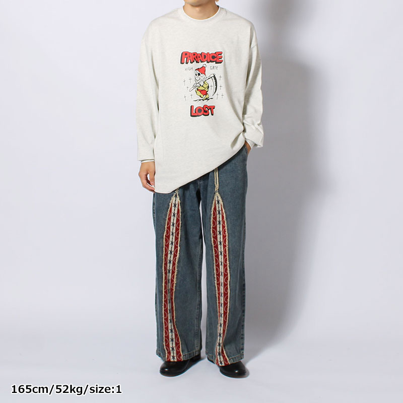KNIT LINE DENIM PANTS -2.COLOR-