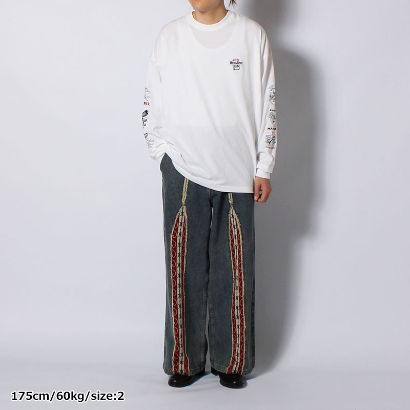 KNIT LINE DENIM PANTS -2.COLOR-