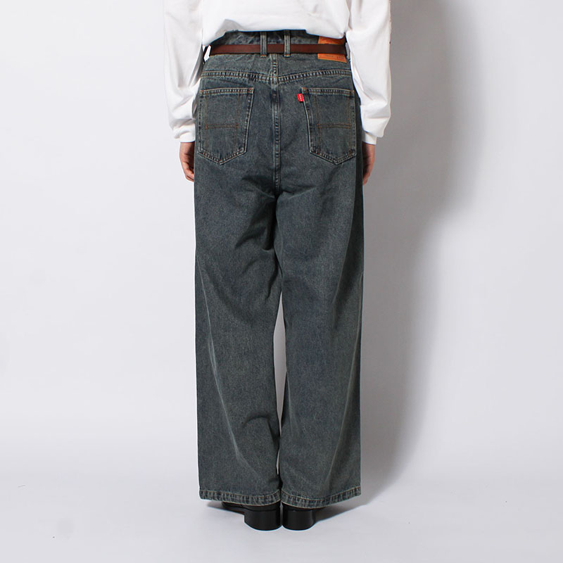 KNIT LINE DENIM PANTS -2.COLOR-