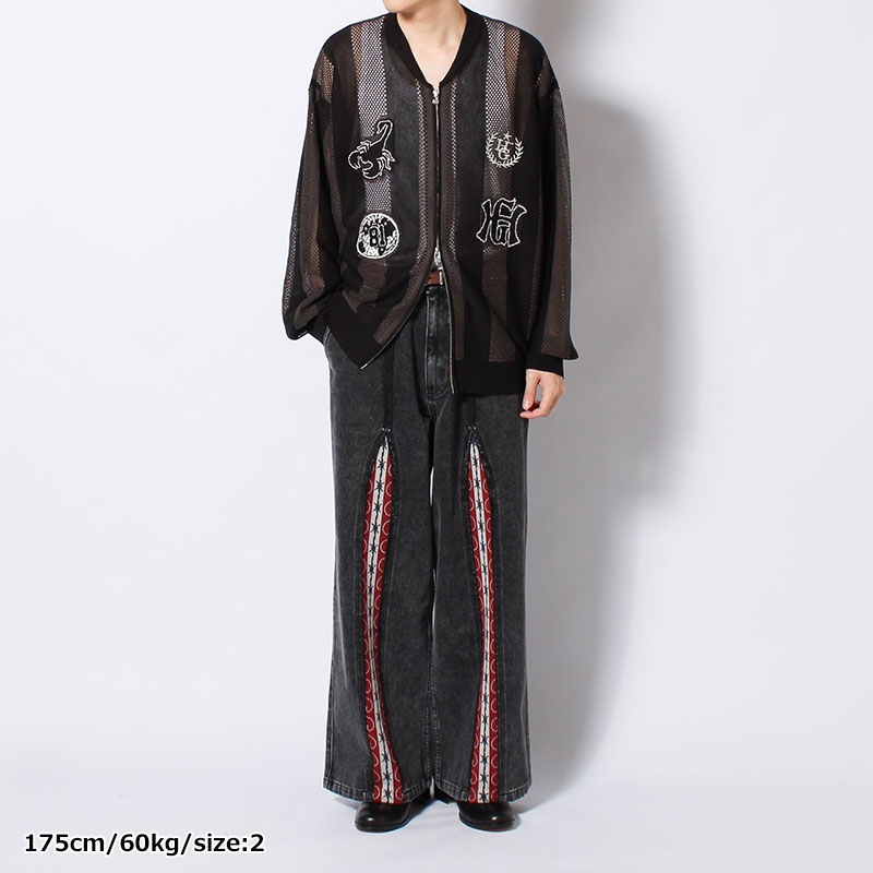 KNIT LINE DENIM PANTS -2.COLOR-