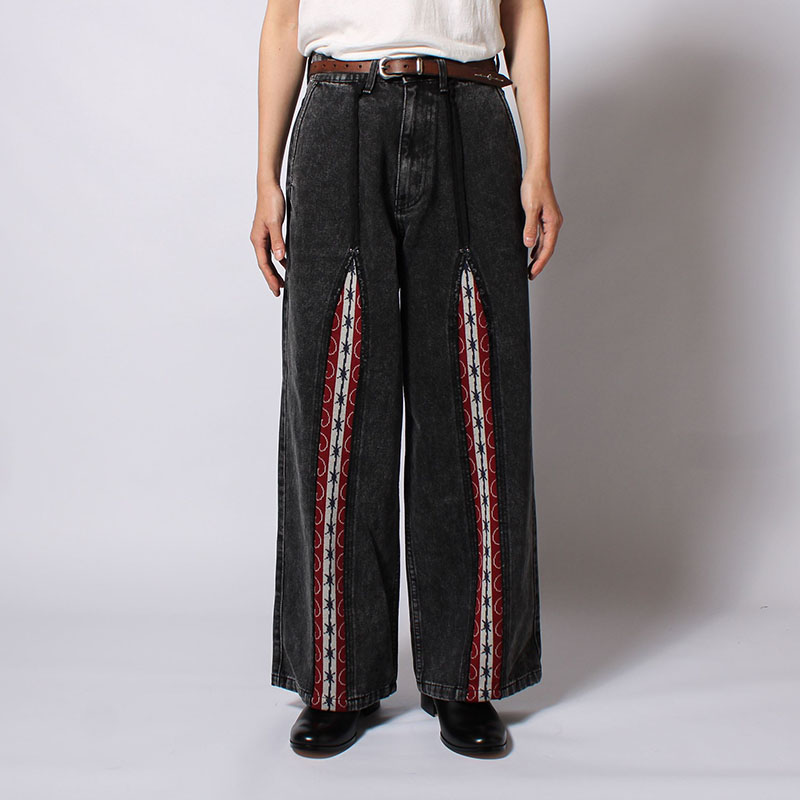 KNIT LINE DENIM PANTS -2.COLOR-