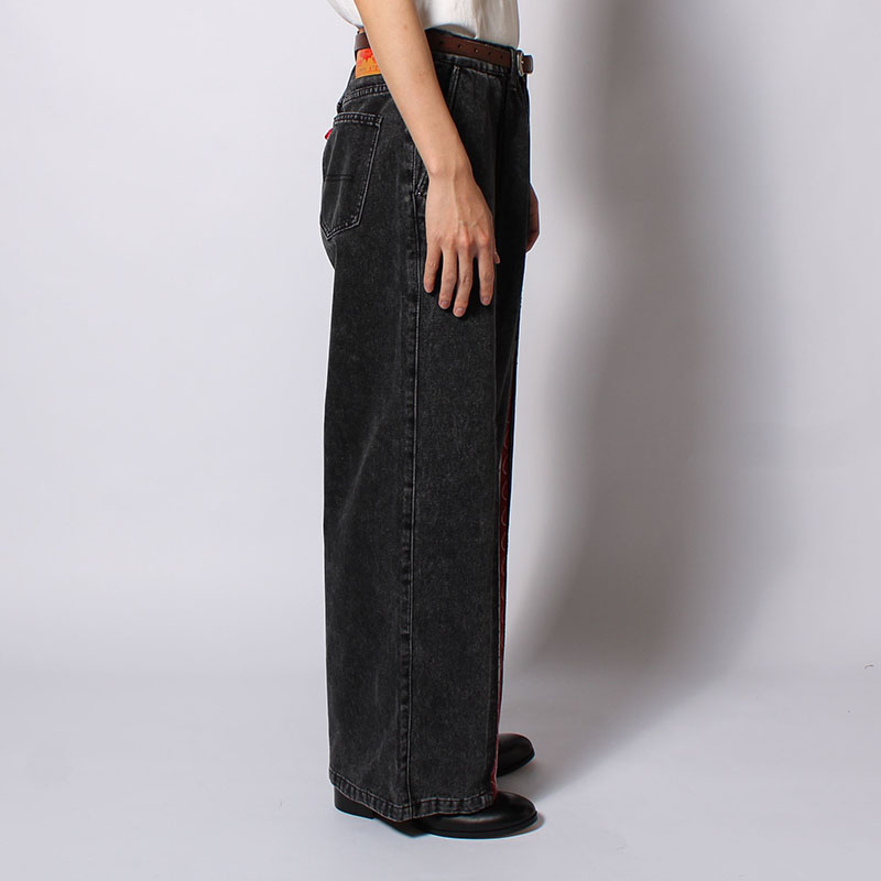 KNIT LINE DENIM PANTS -2.COLOR-