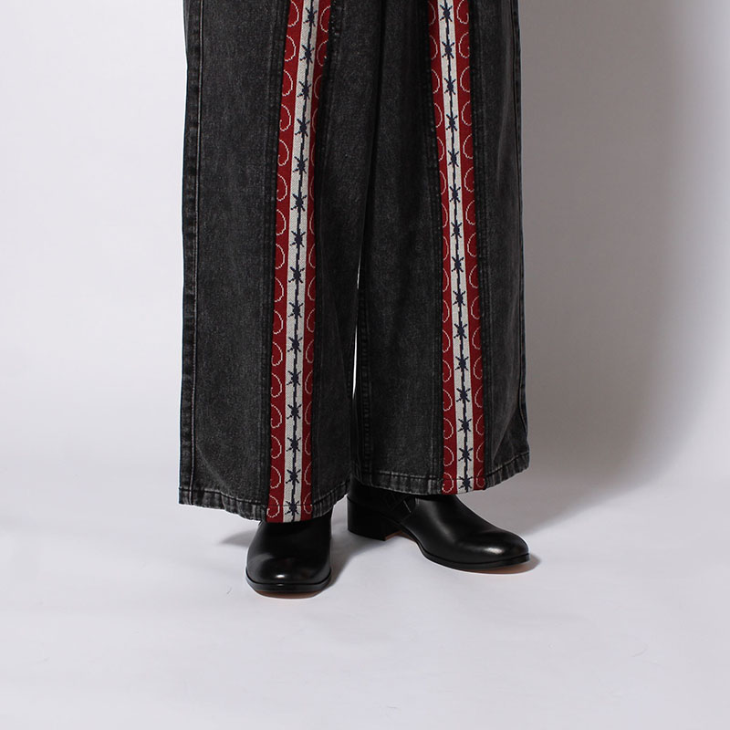 KNIT LINE DENIM PANTS -2.COLOR-