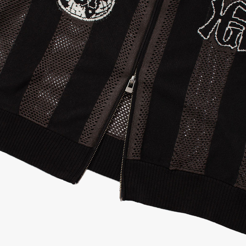 STRIPE MESH GAME BLOUSON -3.COLOR-