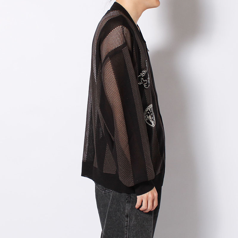 STRIPE MESH GAME BLOUSON -3.COLOR-
