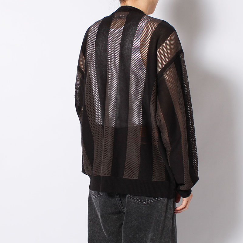 STRIPE MESH GAME BLOUSON -3.COLOR-