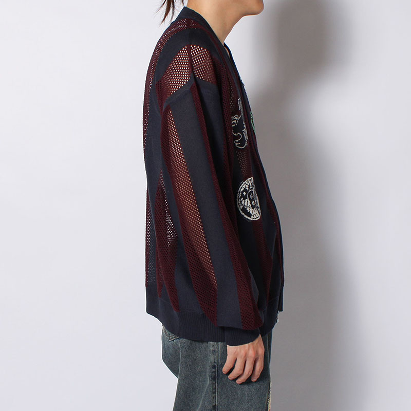 STRIPE MESH GAME BLOUSON -3.COLOR-